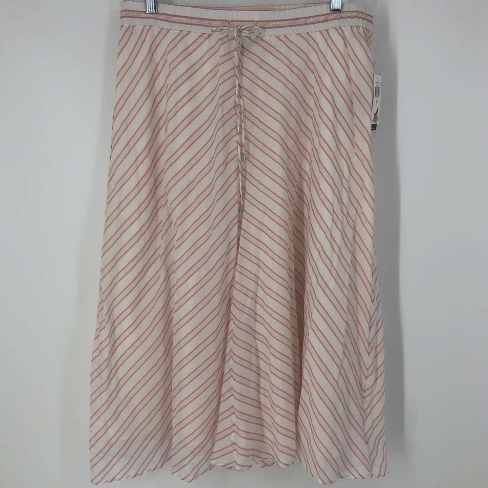 Lauren Ralph Lauren Pinstripe A-Line Midi Skirt